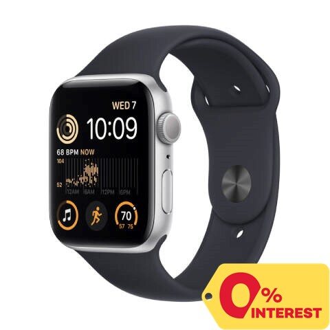 Apple Watch Series 8 GPS 41mm, Graphite Stainless Steel Case, Midnight Sport Band Smartwatch